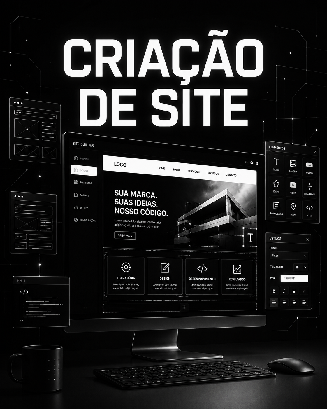 Capa do módulo Criação de Site