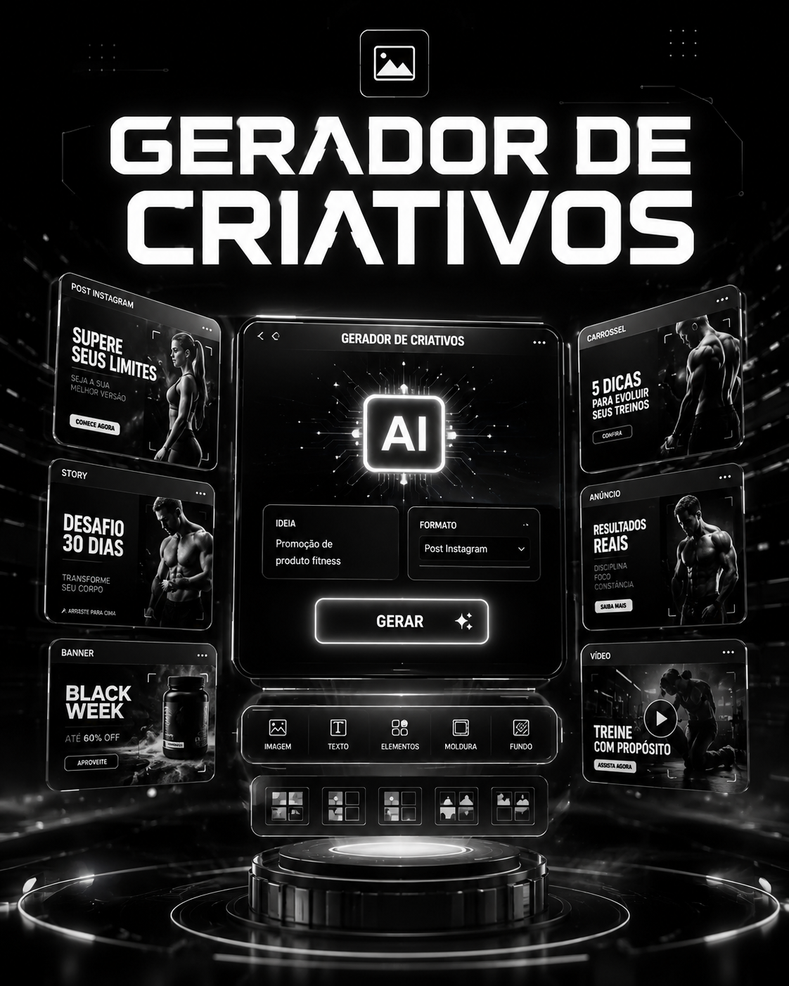 Capa do módulo Gerador de Criativos